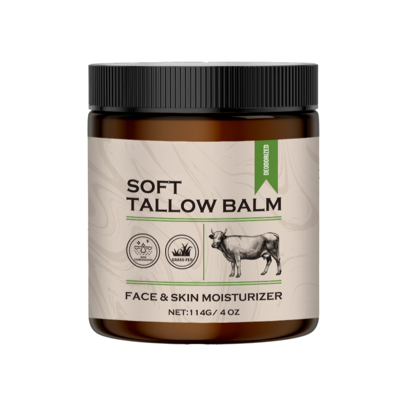 GRASS-FED BEEF TALLOW AND BEESWAX WITH ROSE OIL, A NOURISHING, HYDRATING, & MOISTURIZING FACE CREAM, BODY LOTION, SKIN CARE, AND LIP BALM