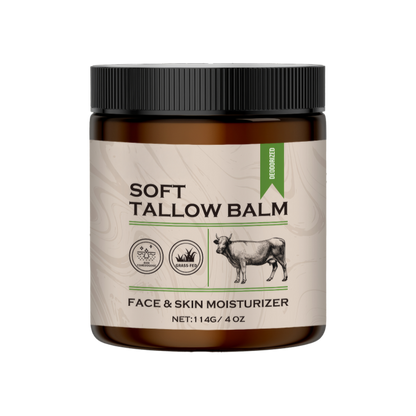 GRASS-FED BEEF TALLOW AND BEESWAX WITH ROSE OIL, A NOURISHING, HYDRATING, & MOISTURIZING FACE CREAM, BODY LOTION, SKIN CARE, AND LIP BALM